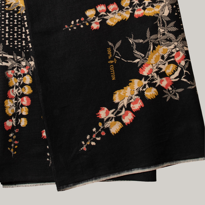 ONE EAR BRAND "SAGARIBANA" (FLOWERS & BATS) - BLACK