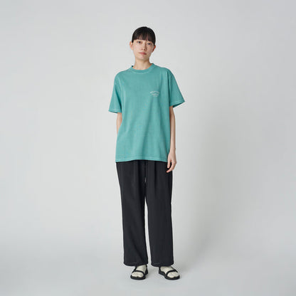 SNOW PEAK RECYCLED COTTON DYED T-SHIRT SPC - GREEN WASH