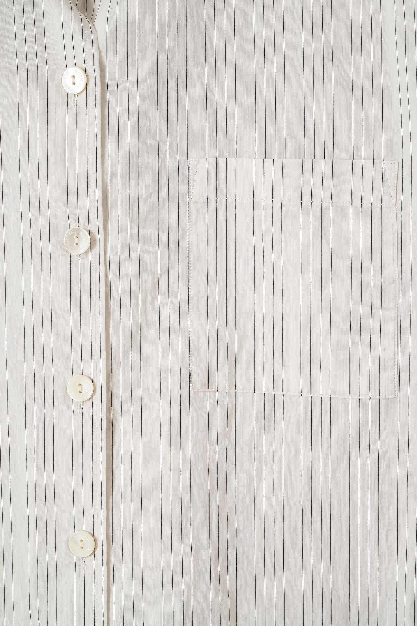 NOTHING WRITTEN TIMON STRIPED COTTON SHIRT - IVORY