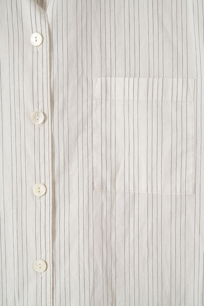 NOTHING WRITTEN TIMON STRIPED COTTON SHIRT - IVORY