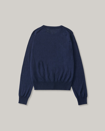 NOTHING WRITTEN ROLA LINEN CARDIGAN - NAVY