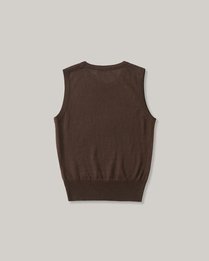 NOTHNG WRITTEN ROLA LINEN SLEEVELESS - BROWN