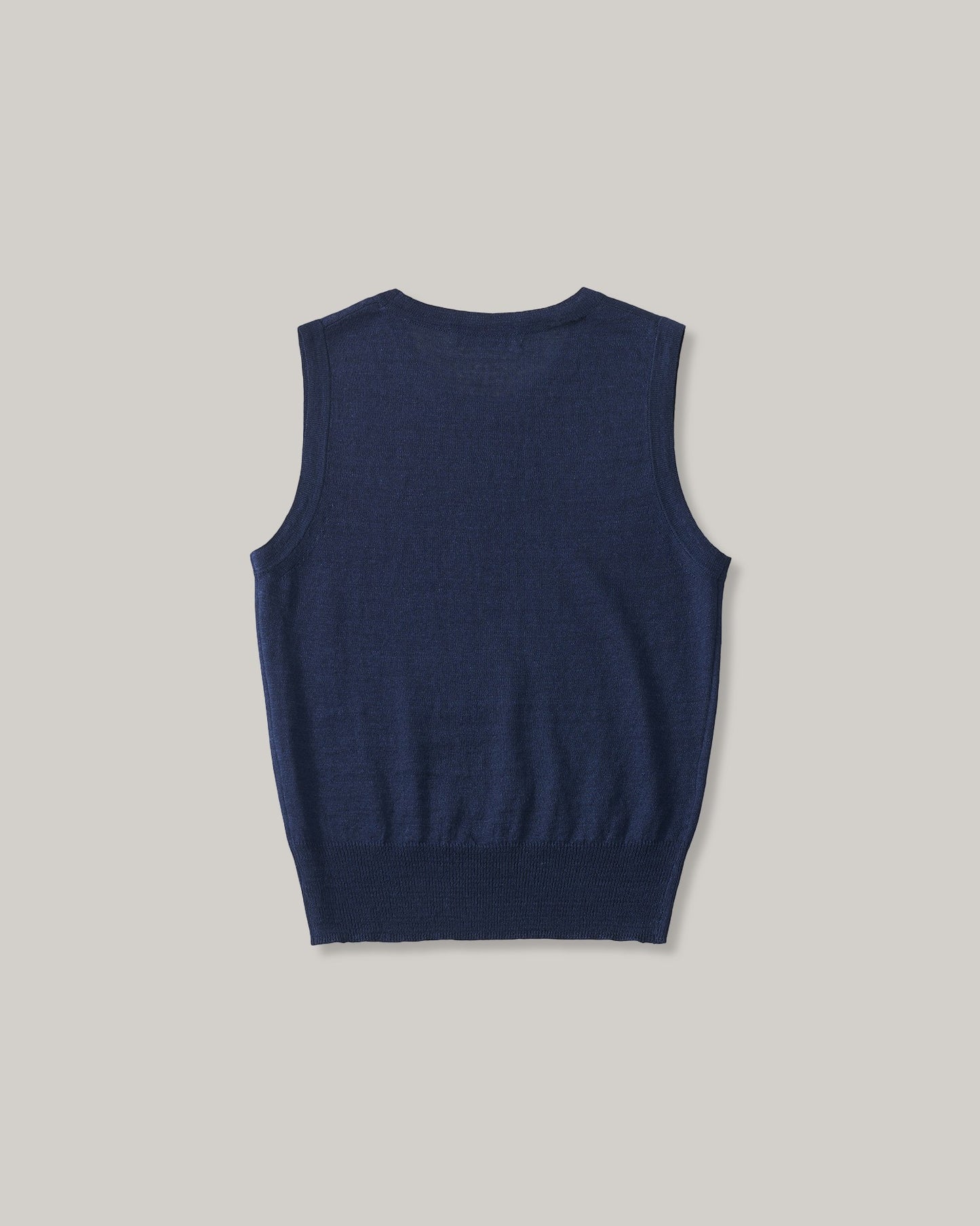 NOTHNG WRITTEN ROLA LINEN SLEEVELESS - NAVY