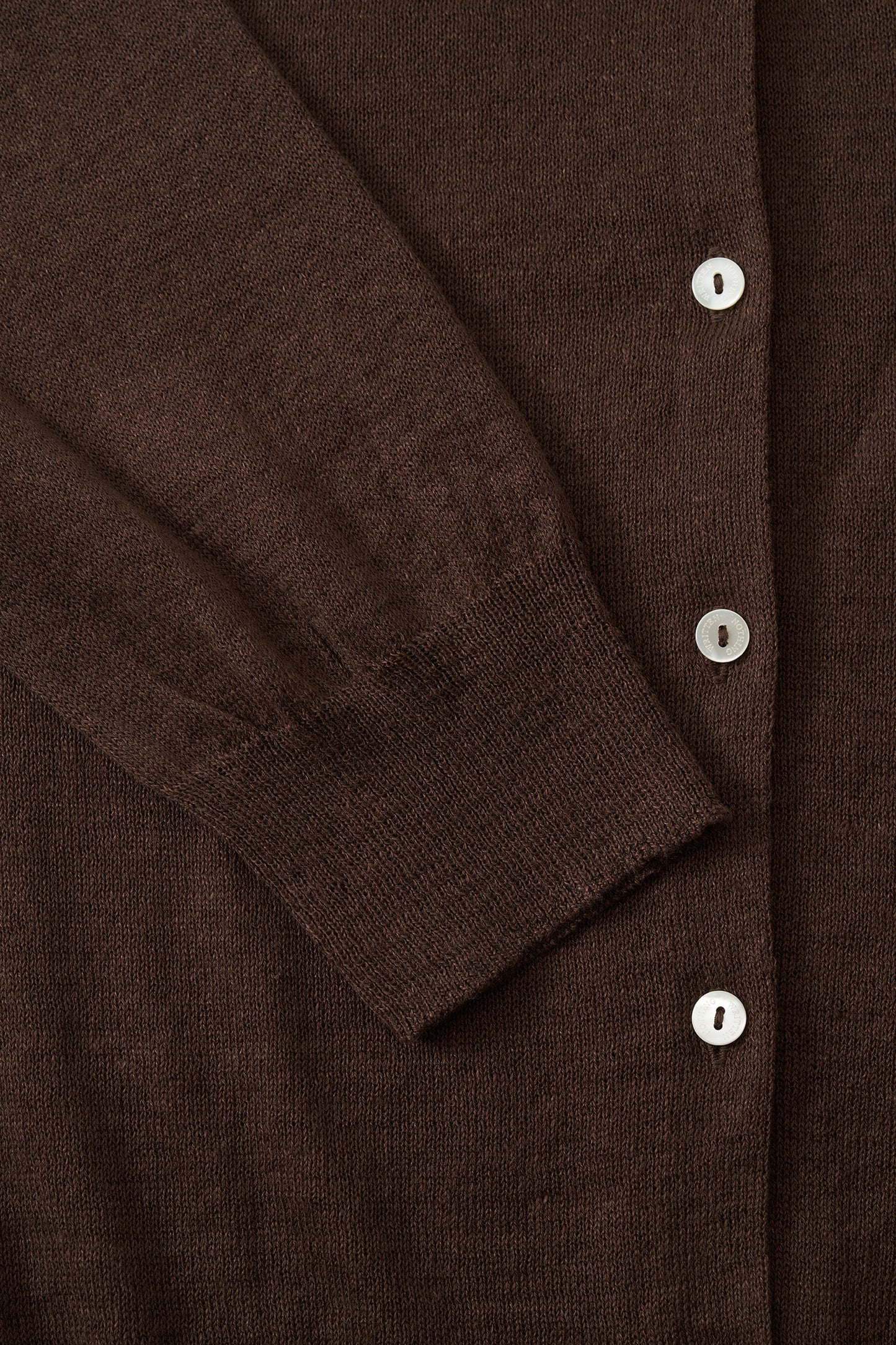 NOTHING WRITTEN ROLA LINEN CARDIGAN - BROWN