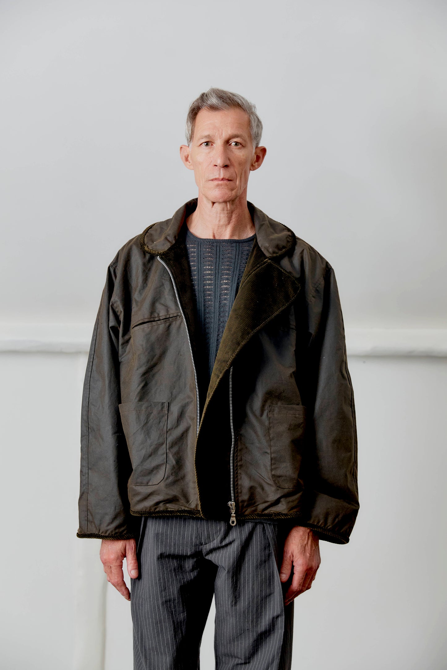 CAWLEY BRITISH OILSKIN FLYING JACKET - OLIVE