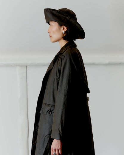 CAWLEY BRITISH OILSKIN KIT TRENCH - OLIVE
