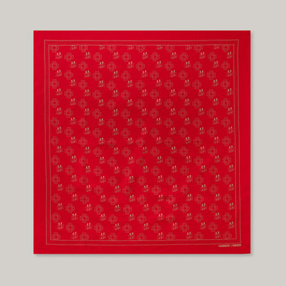 ONE EAR BRAND "SUN AND PLANT" - TURKEY RED