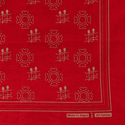 ONE EAR BRAND "SUN AND PLANT" - TURKEY RED