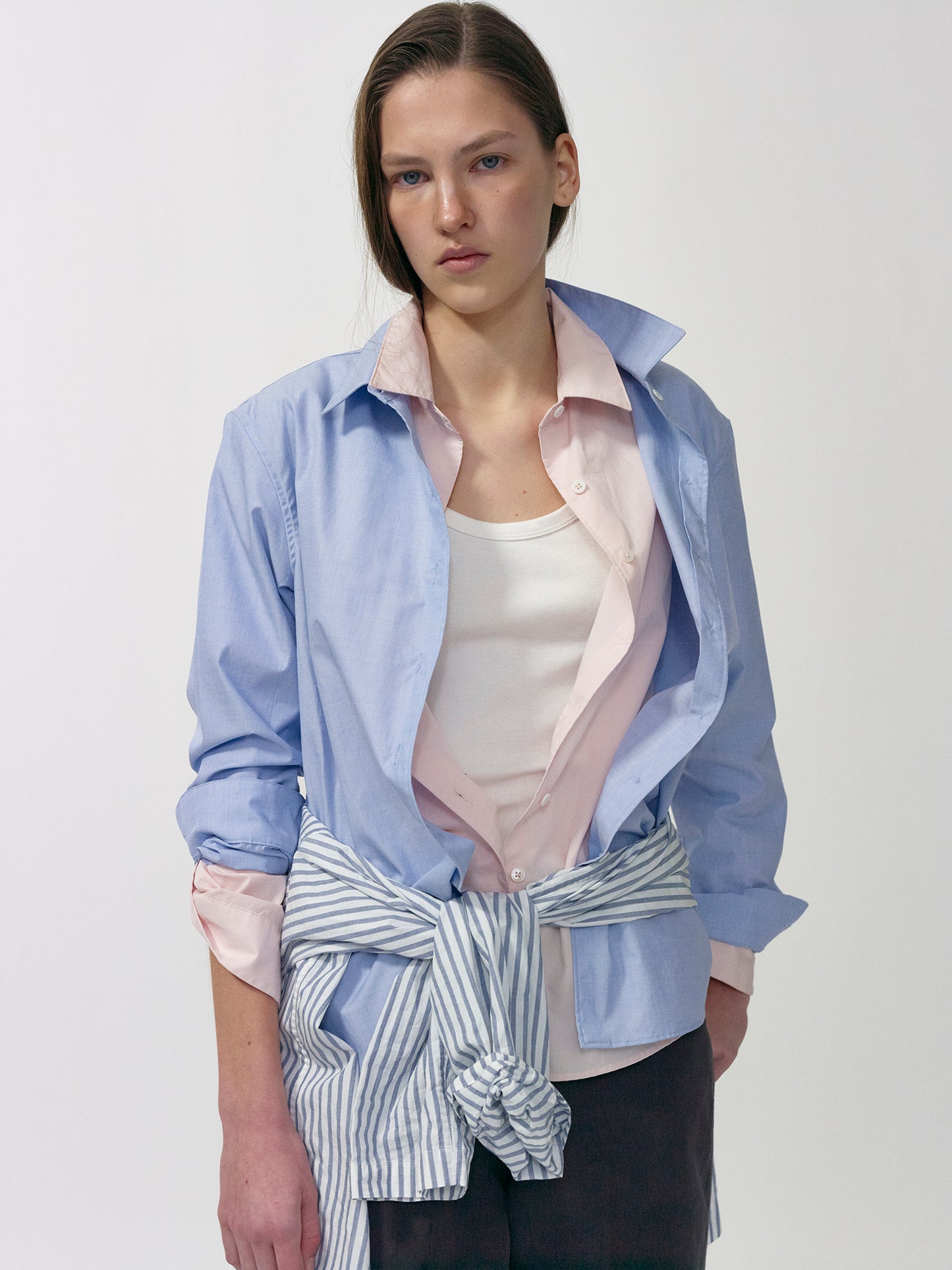 NOTHING WRITTEN PORT STANDARD FIT SHIRT - LIGHT BLUE