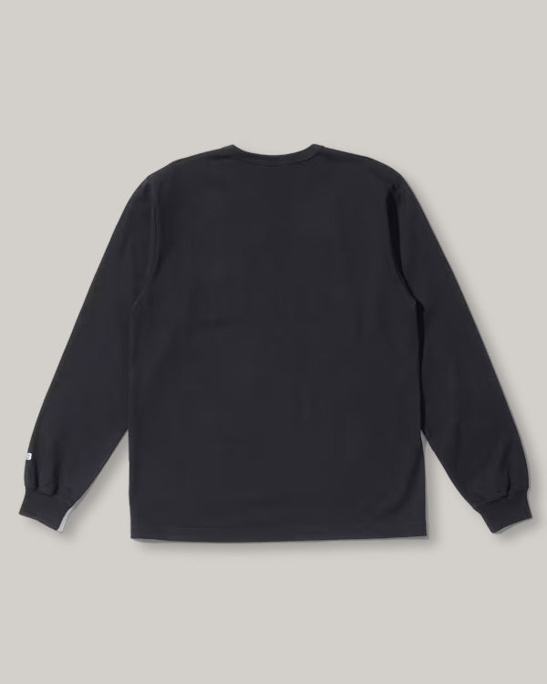 WHITESVILLE LONG SLEEVE POCKET T-SHIRT - BLACK