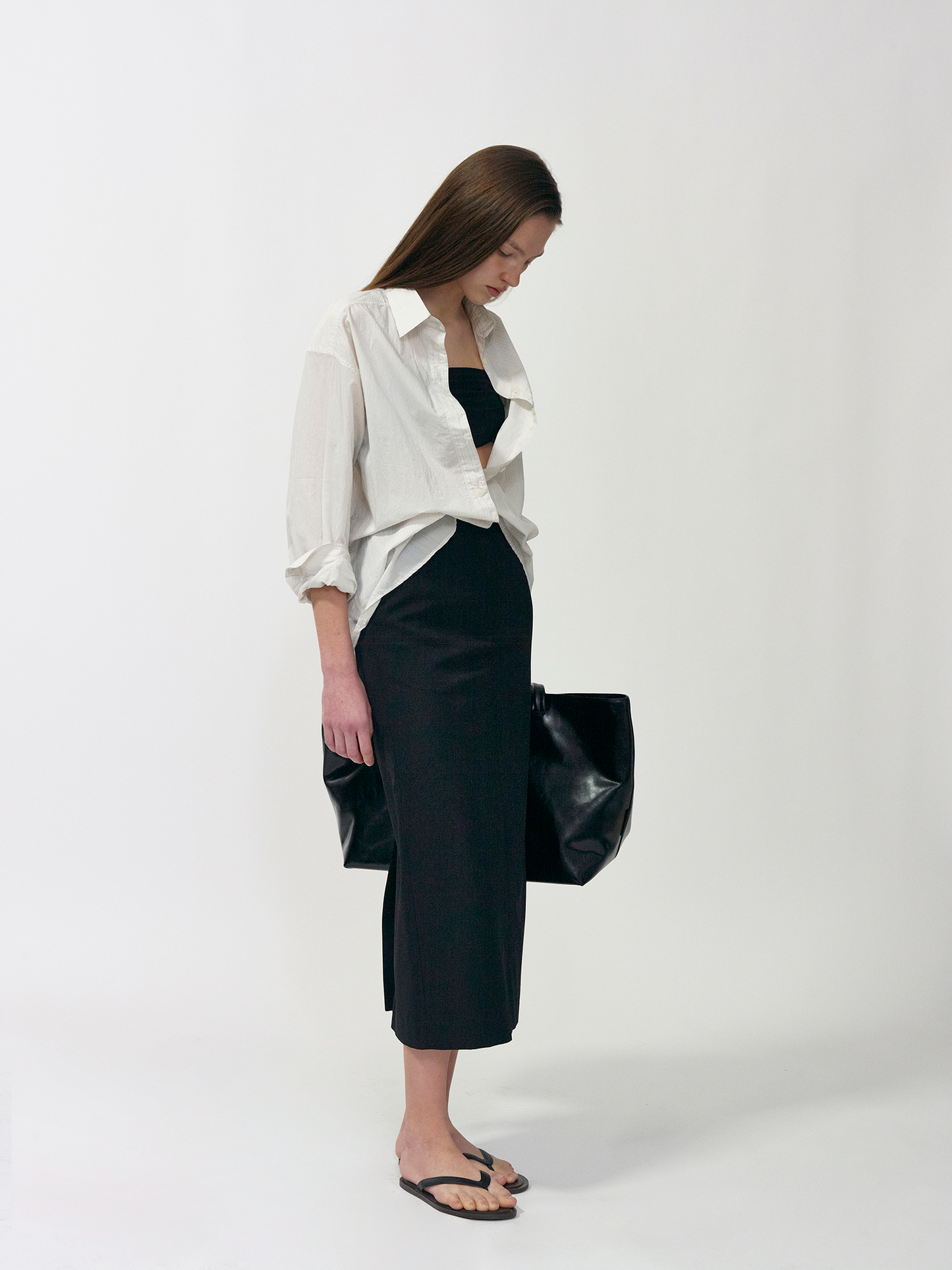 NOTHING WRITTEN TIMON STRIPED COTTON SHIRT - IVORY