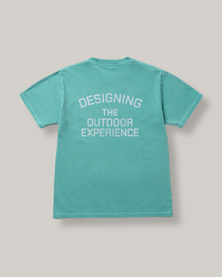 SNOW PEAK RECYCLED COTTON DYED T-SHIRT SPC - GREEN WASH