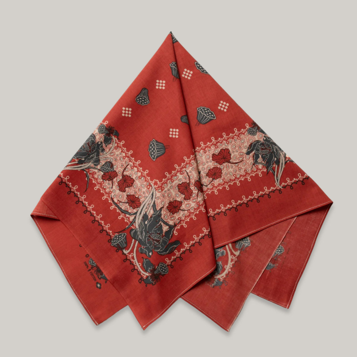 ONE EAR BRAND "DEAD LOTUS" BANDANA - MOLTEN