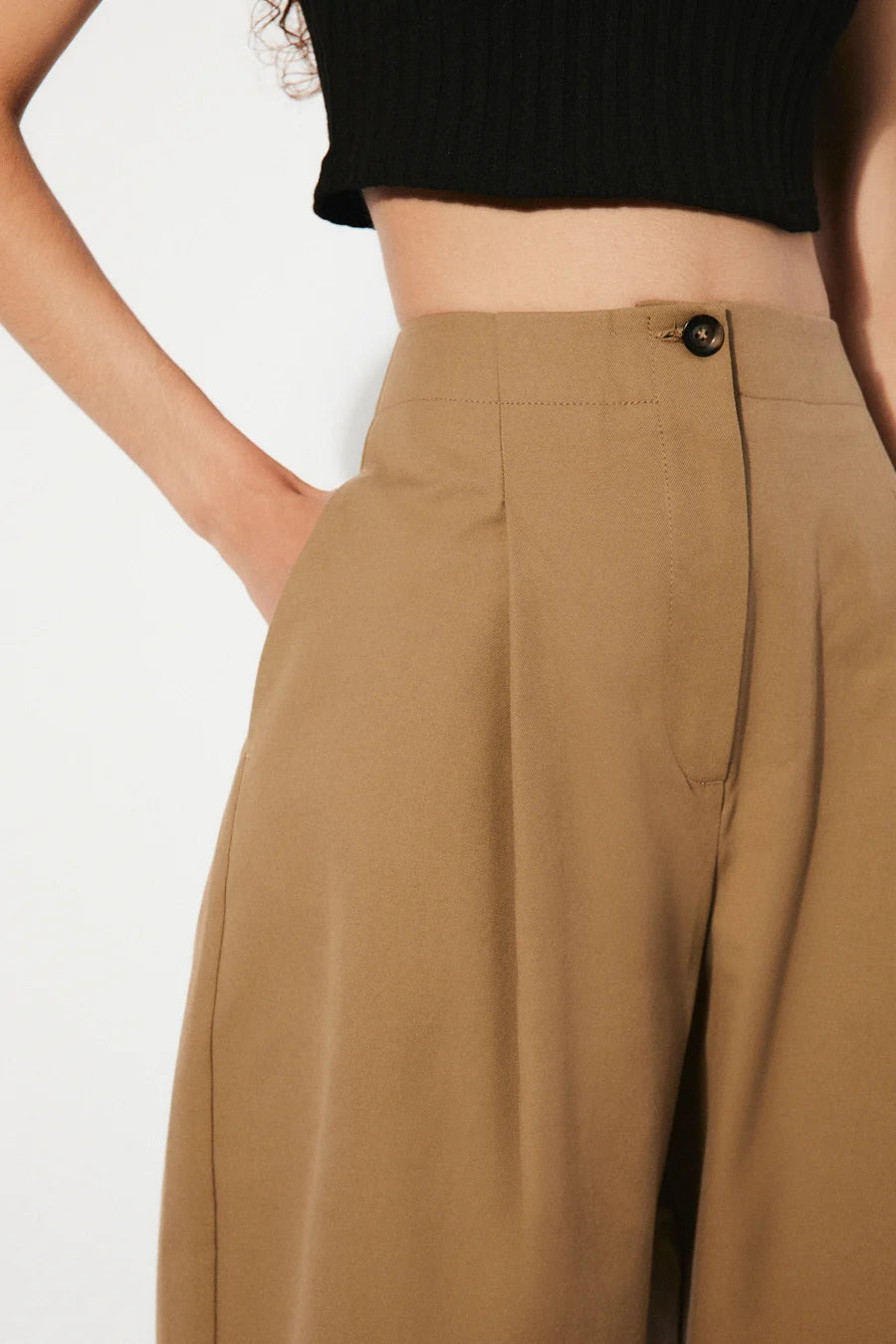 RITA ROW FOAM PANTS - BROWN