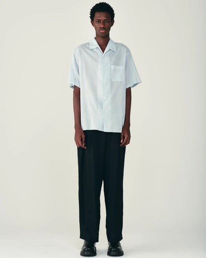 MARKAWARE DOUBLE PLEATED EASY TROUSERS - BLACK