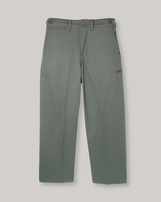 STEVENSON OVERALL CO. SIDE-OUT TROUSER - OLIVE DRAB
