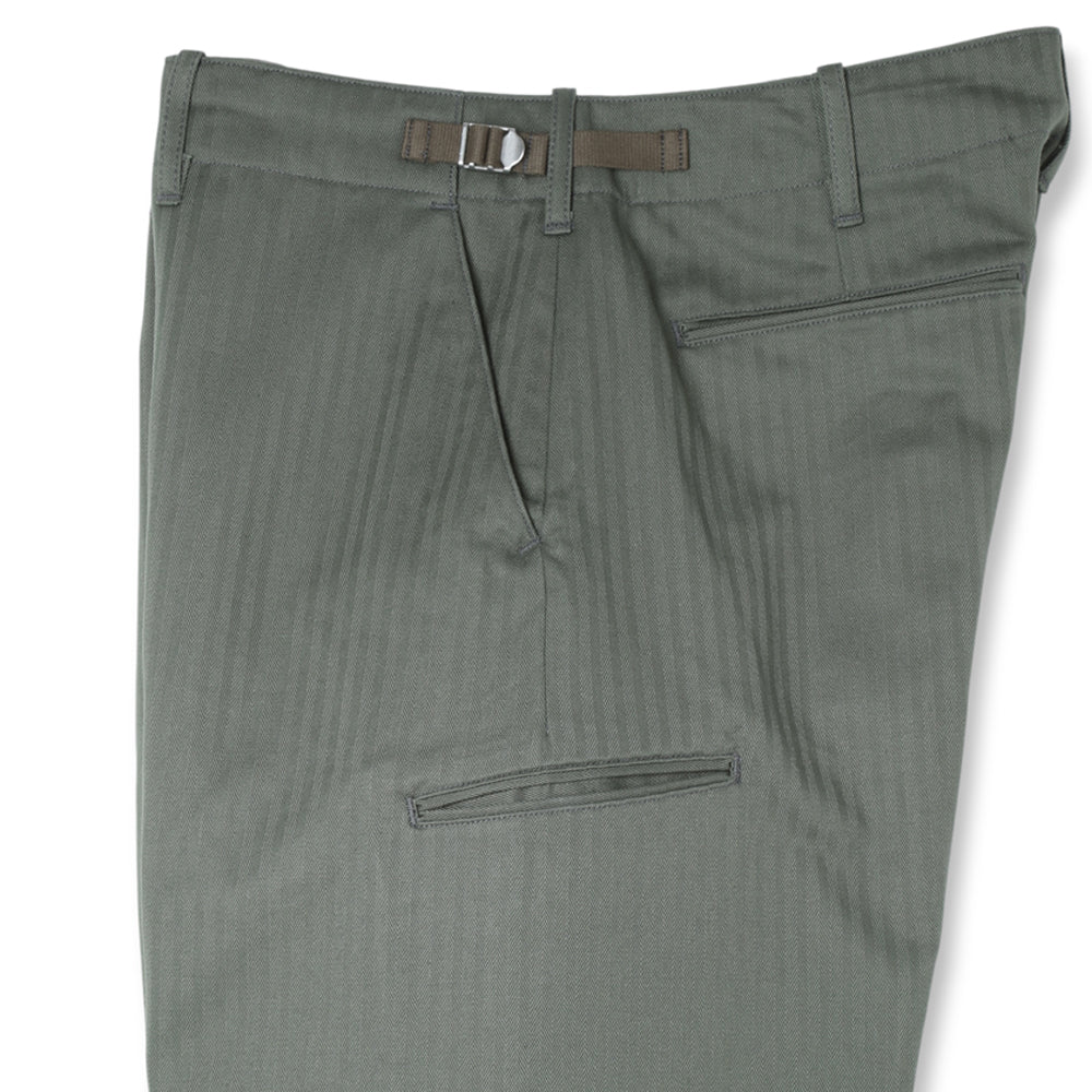 STEVENSON OVERALL CO. SIDE-OUT TROUSER - OLIVE DRAB