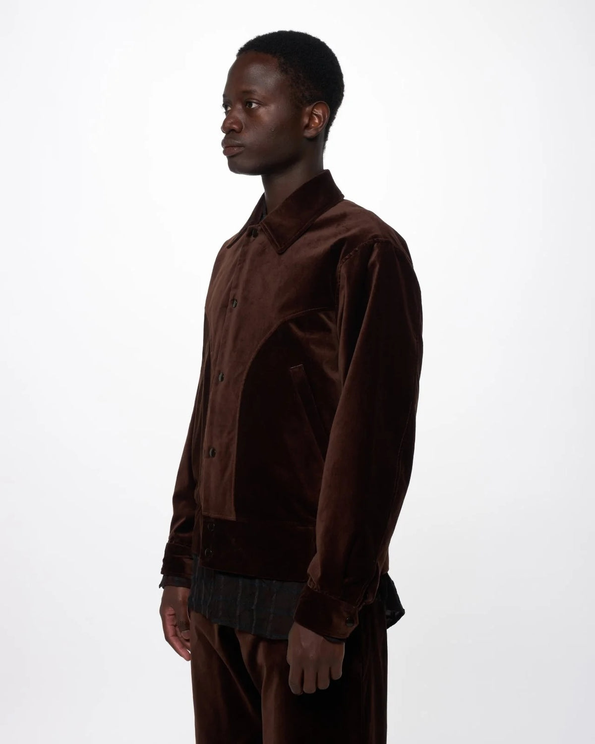 MARKA COTTON VELVET COWBOY JACKET - BROWN