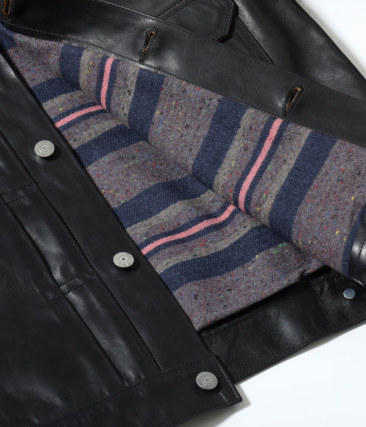 SUGAR CANE 1953 HORSEHIDE LEATHER JACKET - BLACK