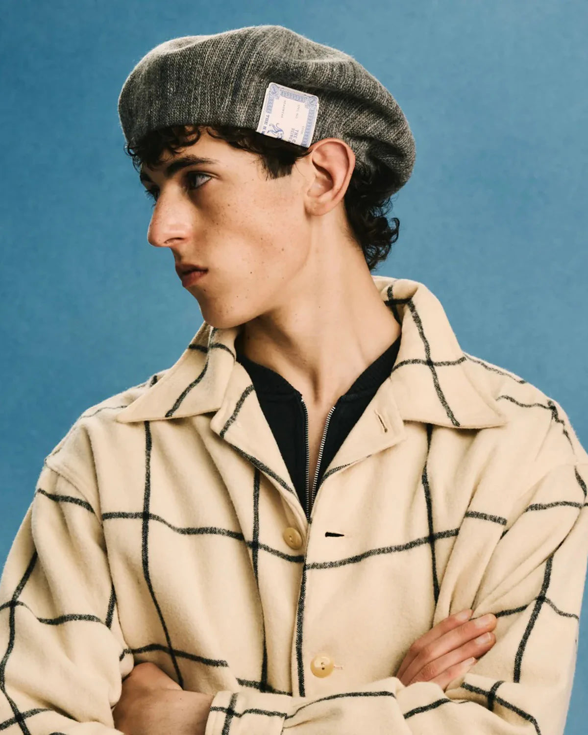 H. W. DOG & CO. CHAMBRAY BERET - BROWN