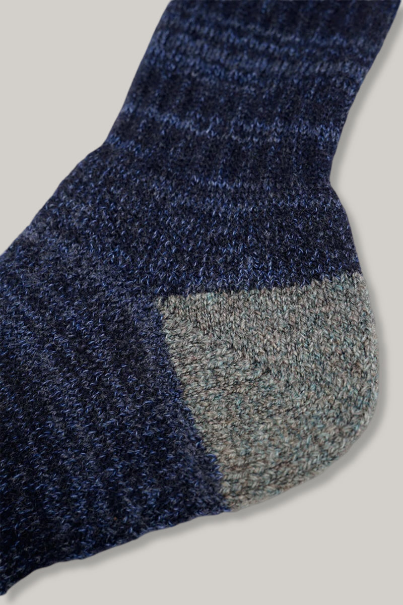 NIGEL CABOURN TWO TONE SOCKS - NAVY