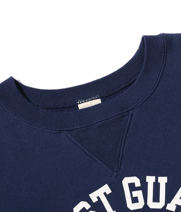BUZZ RICKSON'S 'COAST GUARD' HORIZONTAL KNIT SWEATSHIRT - NAVY