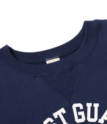 BUZZ RICKSON'S 'COAST GUARD' HORIZONTAL KNIT SWEATSHIRT - NAVY