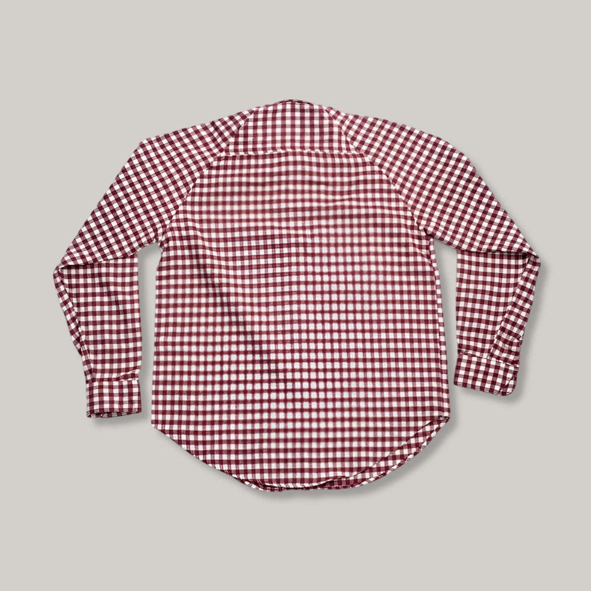 HEIMAT FLANNEL GINGHAM WORK SHIRT - BURGUNDY/ SEASHELL