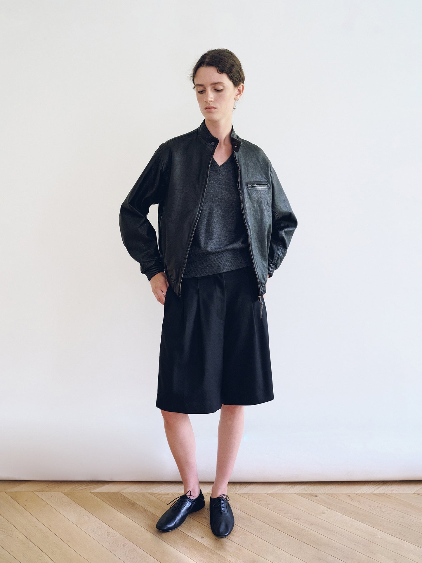 NOTHING WRITTEN SERENE TAILORED SHORTS - BLACK