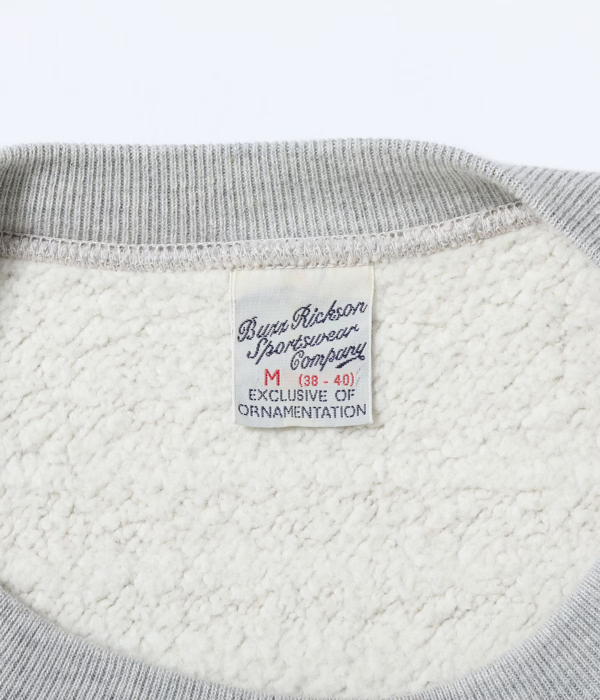 BUZZ RICKSON HORIZONTAL KNITTING SWEAT SHIRT “CVA-67 J.F. KENNEDY” - HEATHER GREY