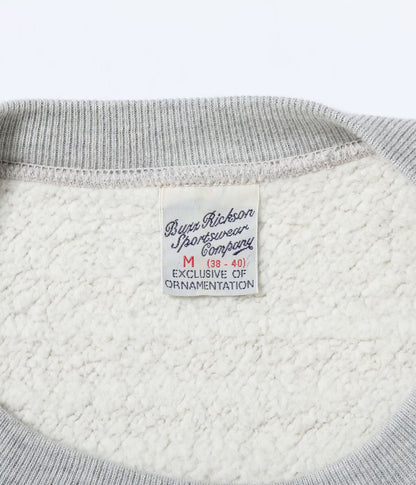 BUZZ RICKSON HORIZONTAL KNITTING SWEAT SHIRT “CVA-67 J.F. KENNEDY” - HEATHER GREY