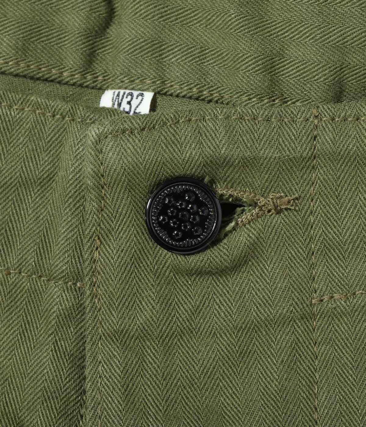 BUZZ RICKSON HERRINGBONE TWILL SPECIAL TROUSERS - OLIVE
