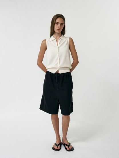 NOTHING WRITTEN LASH SLEEVELESS KNIT TOP - RED