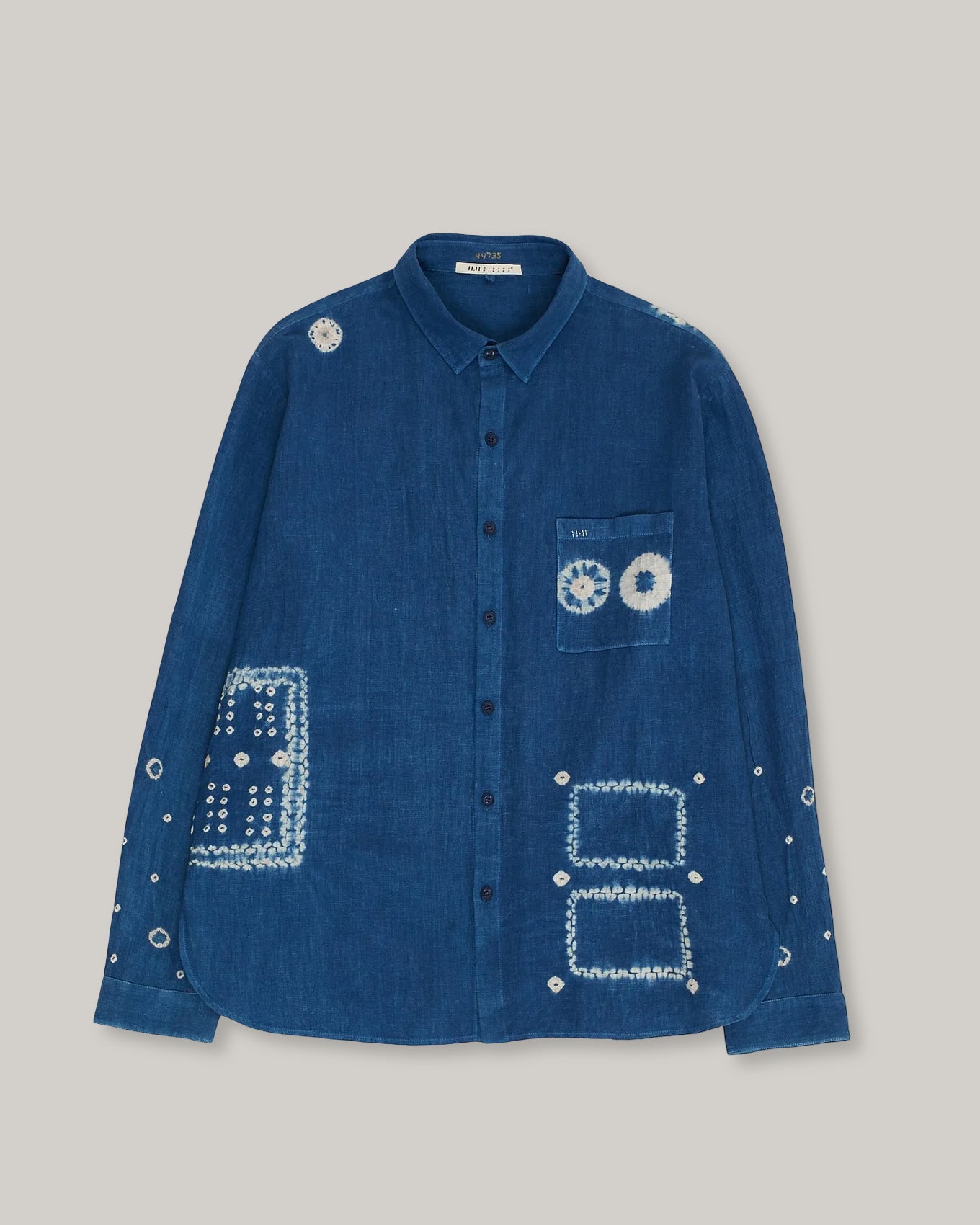 11.11 LOVERS SHIBORI SHIRT - MEDIUM INDIGO