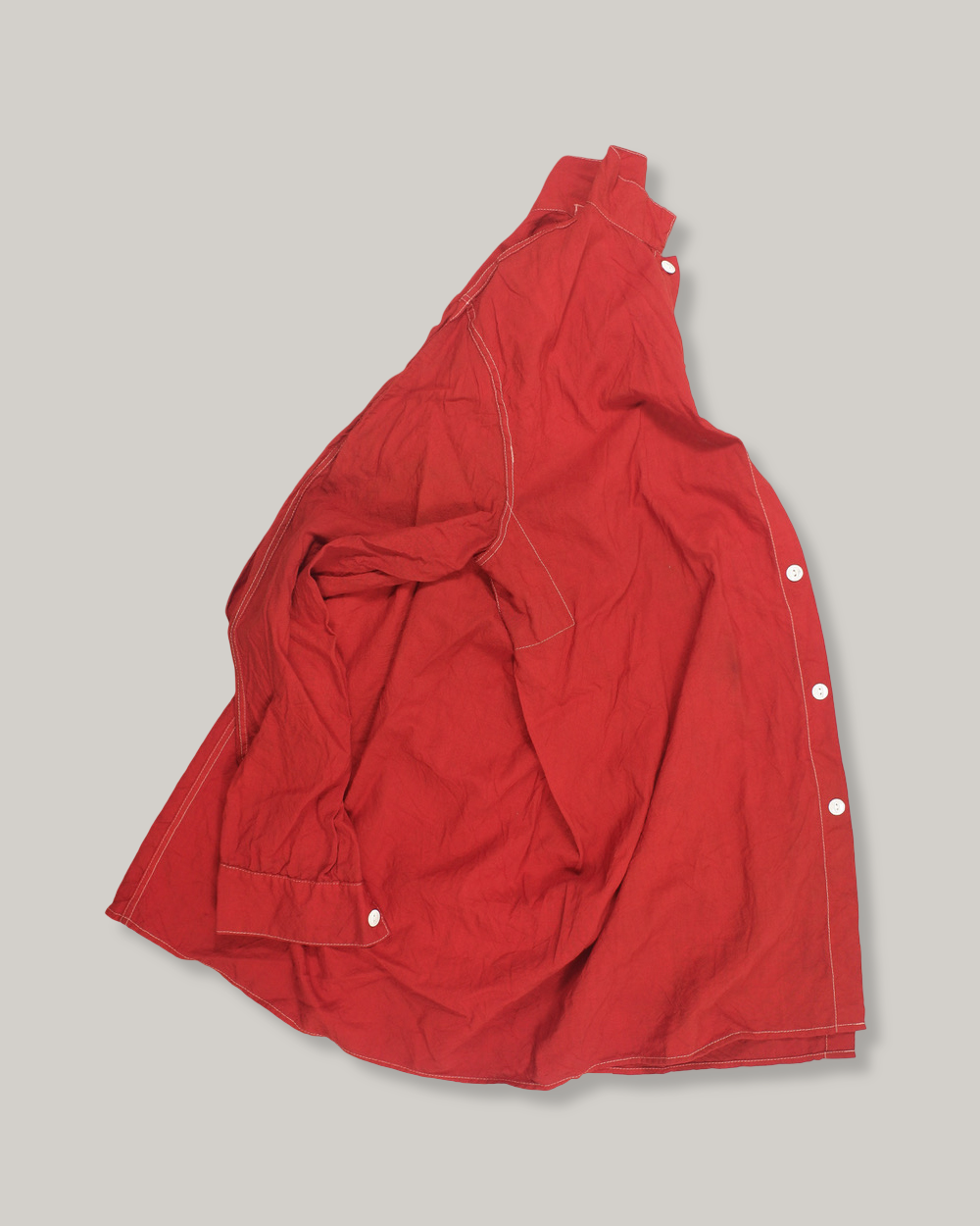 TENDER PLASTRON SHIRT - WOOL CALICO - TURKEY RED