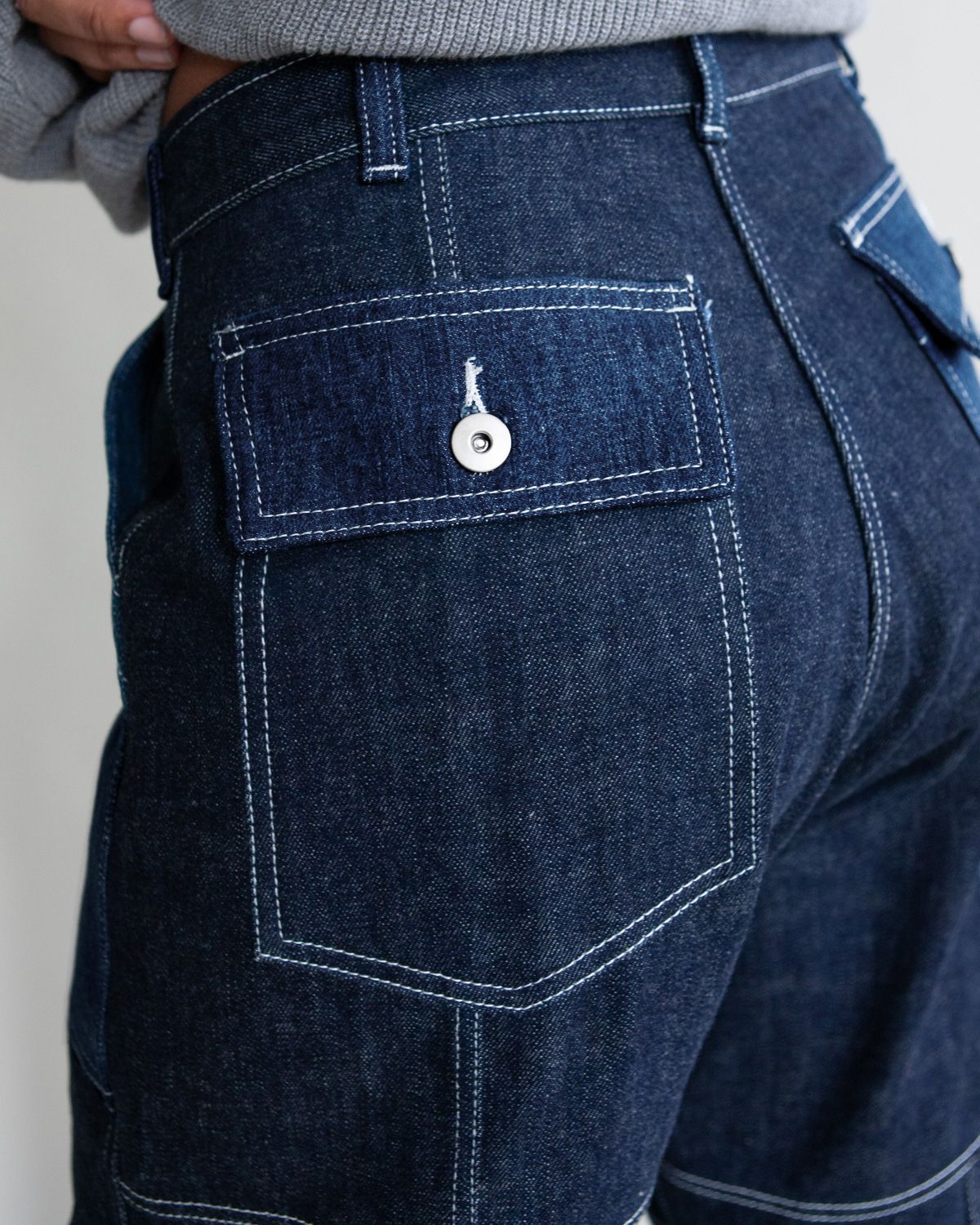 GOOD 'OL WHATS-HER-FACE by W'MENSWEAR FREEDOM FATIGUE TROUSER - DENIM