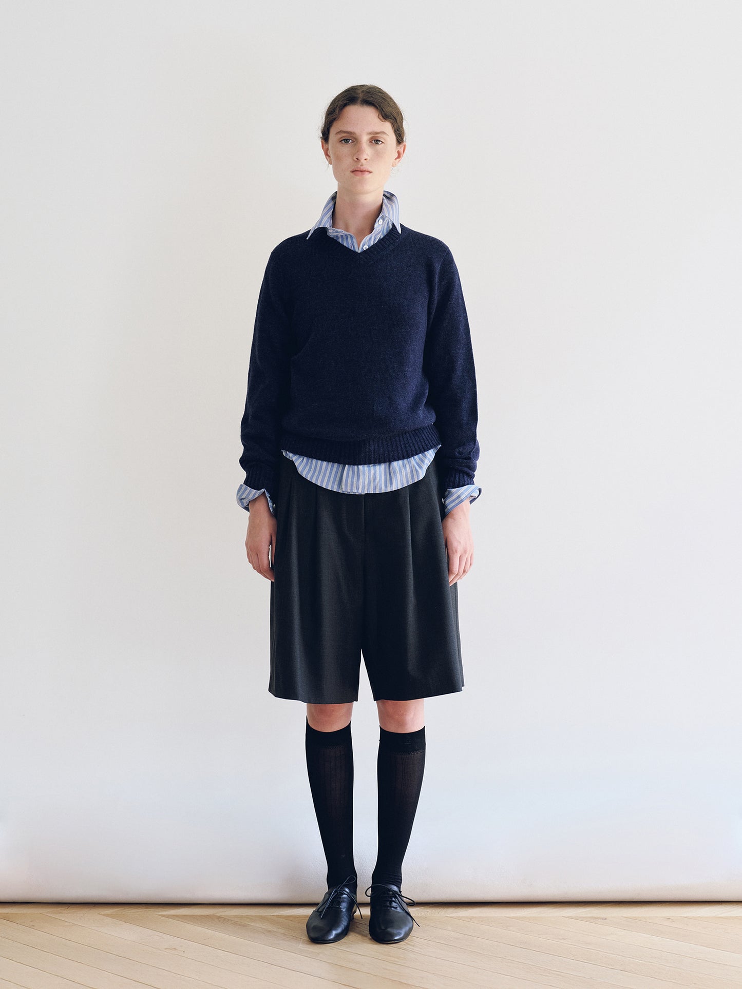 NOTHING WRITTEN METIS COTTON SHIRT - BLUE STRIPE
