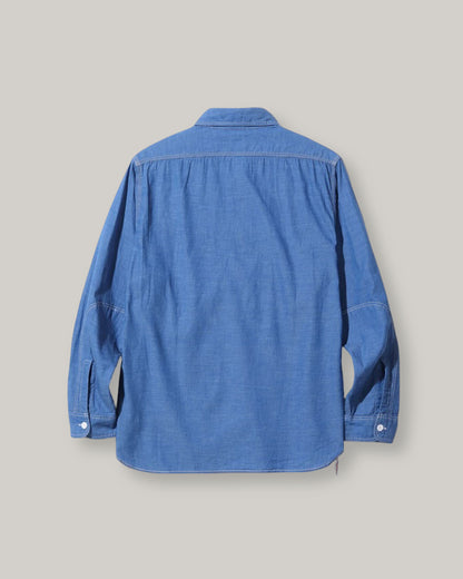 SUGAR CANE VAT DYE CHAMBRAY WORK SHIRT - INDIGO