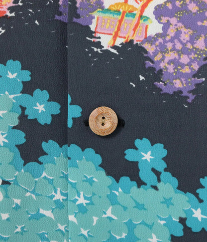 SUN SURF RAYON HAWAIIAN SHIRT “ANCIENT CAPITAL” - BLACK