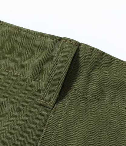 BUZZ RICKSON HERRINGBONE TWILL SPECIAL TROUSERS - OLIVE