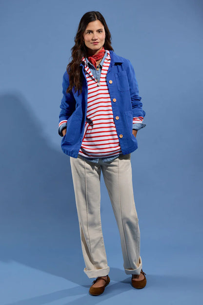 ARMOR LUX WOMEN'S FISHERMAN JACKET HERITAGE - MAZARINE MID BLUE