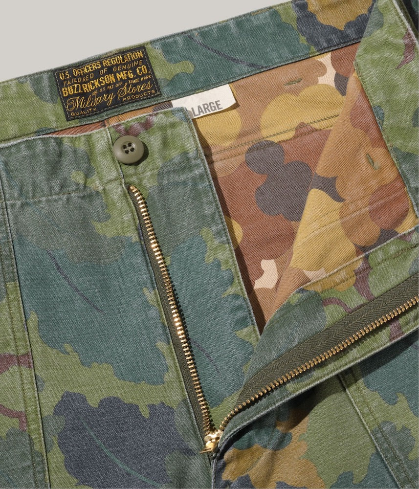 BUZZ RICKSON CIVILIAN MODEL TROUSERS -  MITCHELL PATTERN CAMOUFLAGE