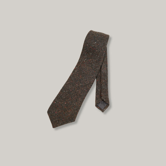 NIGEL CABOURN WIDE WORK TIE - DARK BROWN