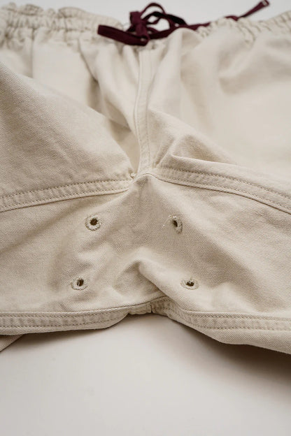 NIGEL CABOURN MAINLINE RUGGER SHORT - PIGMENT FADE - IVORY