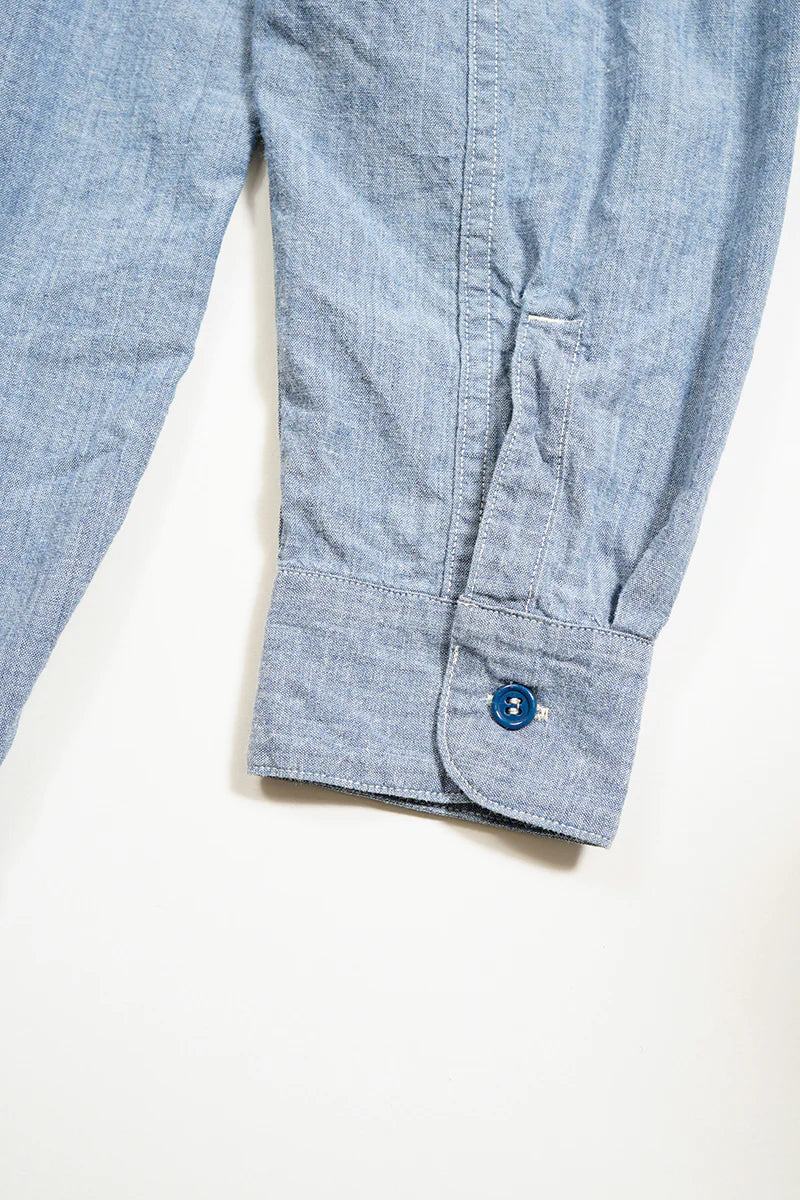 NIGEL CABOURN MAINLINE US NAVY SHIRT - HANK DYEINIG INDIGO