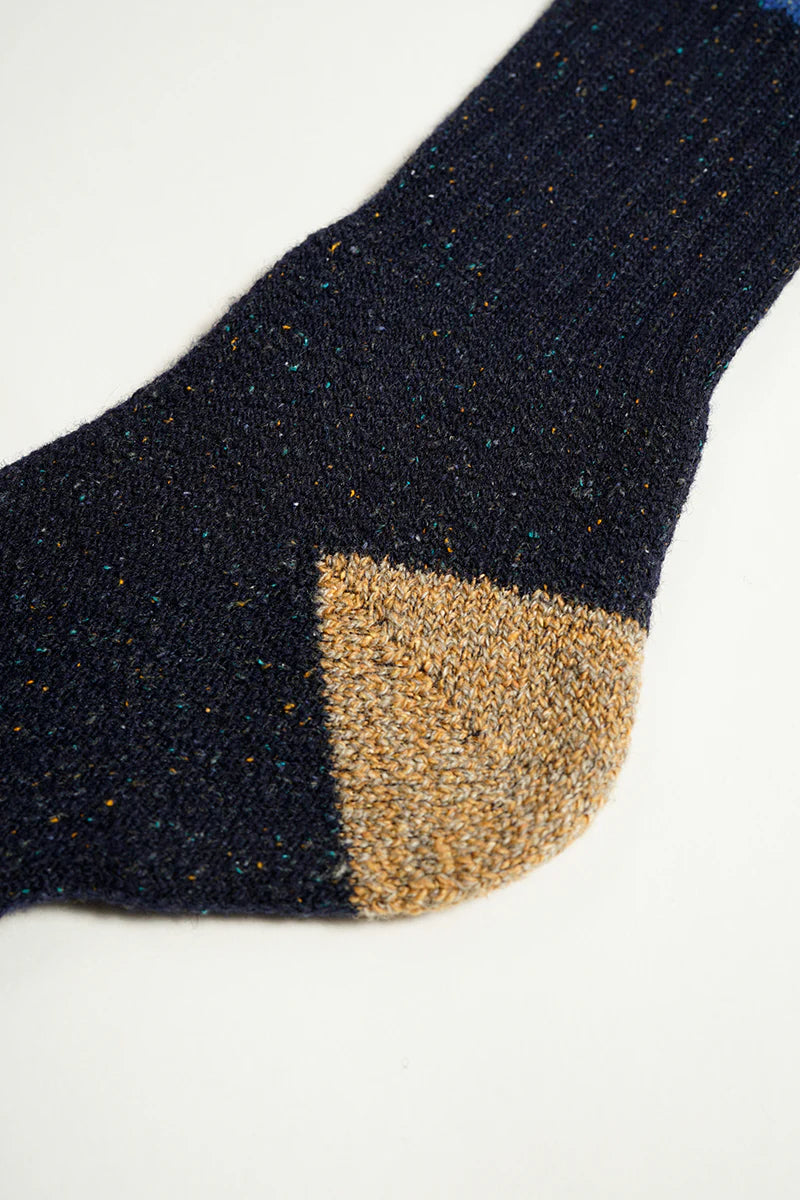 NIGEL CABOURN BORDER SOCKS - NAVY