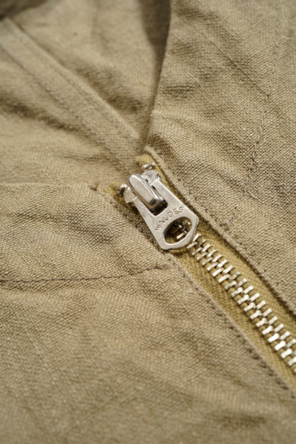 NIGEL CABOURN MAINLINE FRENCH WORK VEST HEMP - CHARCOAL GREY