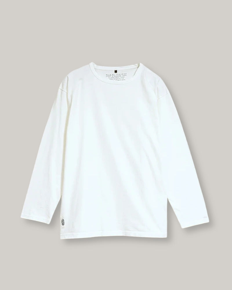 NIGEL CABOURN MAINLINE 40's USMC L/S TEE - OFF WHITE