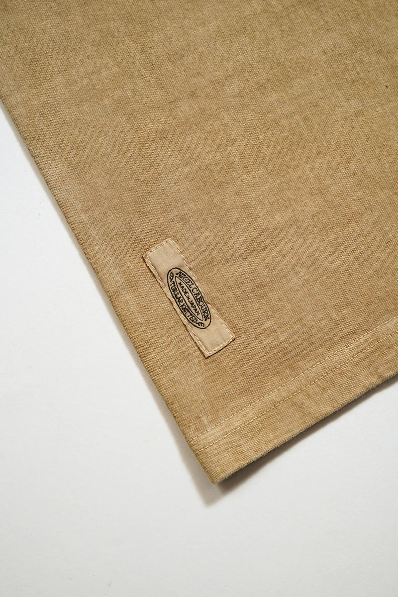 NIGEL CABOURN MAINLINE 40's USMC L/S PIGMENT TEE - KHAKI