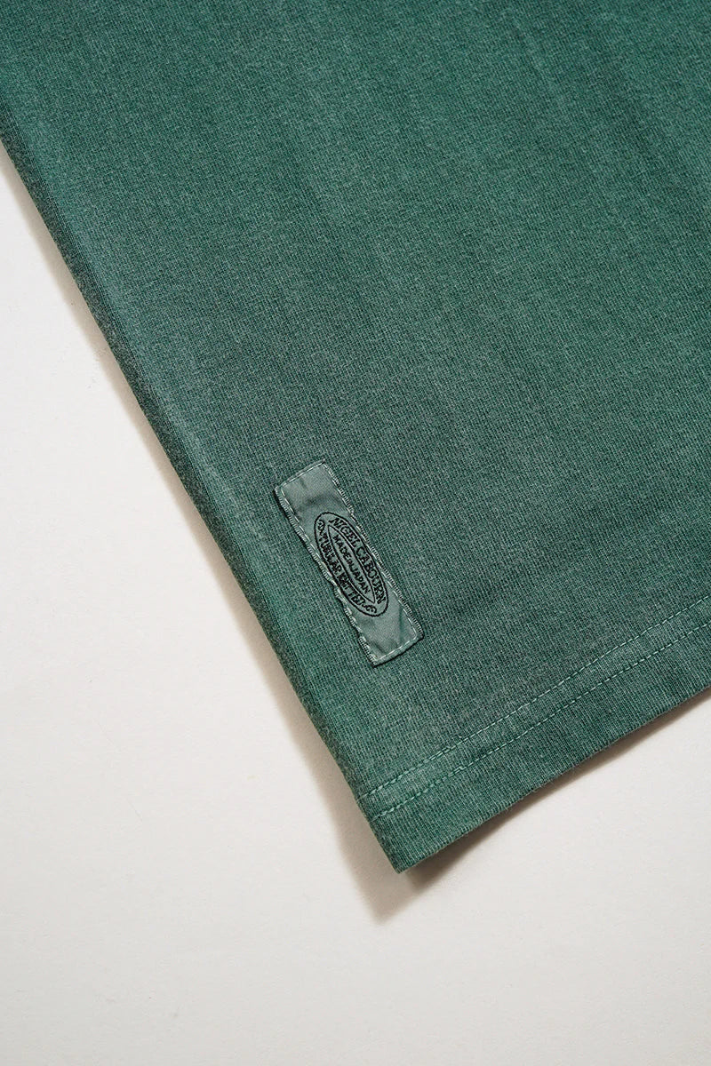 NIGEL CABOURN MAINLINE 40's USMC L/S PIGMENT TEE - GREEN